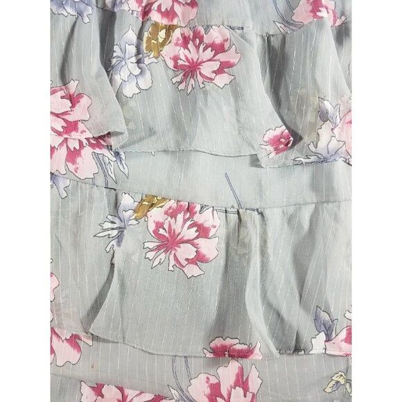 NWT Walter Baker Designer Brand Evon Floral Ruffle Midi Skirt Large Women's - Picture 5 of 5